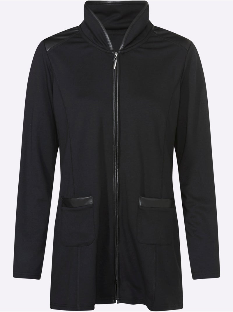 Veste Sweat Qualité Lisse Tendance - Taille Standard - Witt Noir - Kiabi