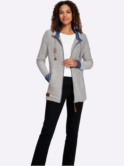 Veste sweat qualité structurée facile d'entretien - taille standard - witt - Kiabi
