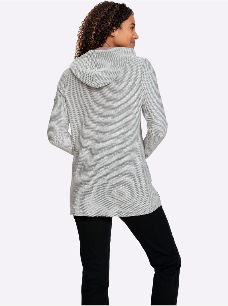 Veste sweat qualité structurée facile d'entretien - taille standard - witt Gris Violet - Kiabi