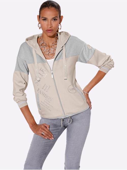 Veste Sweat Ultra-doux Avec Modal - Taille Standard - helline - Kiabi