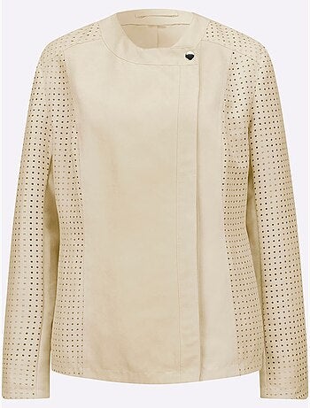 Veste synthétique à manches longues avec motif découpé au laser - Taille standard - Moda Vilona