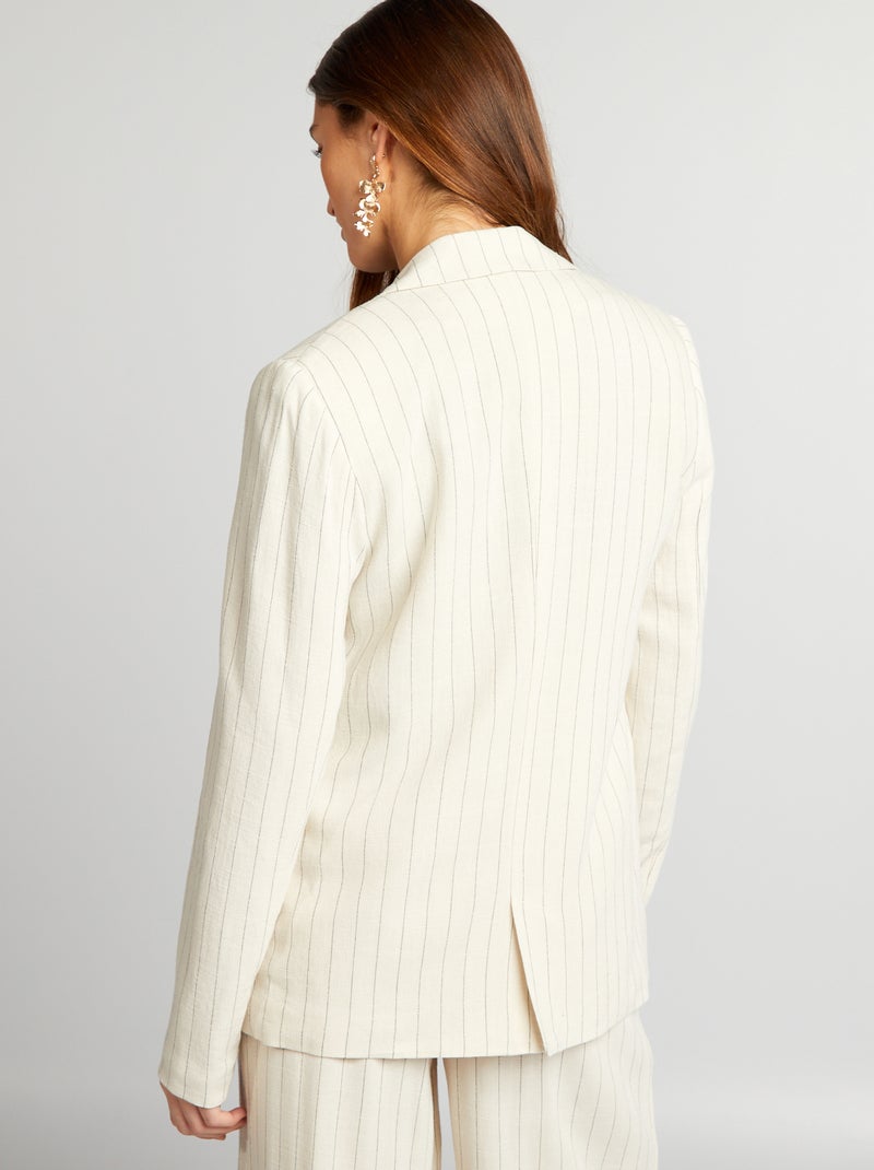Veste tailleur Beige - Kiabi