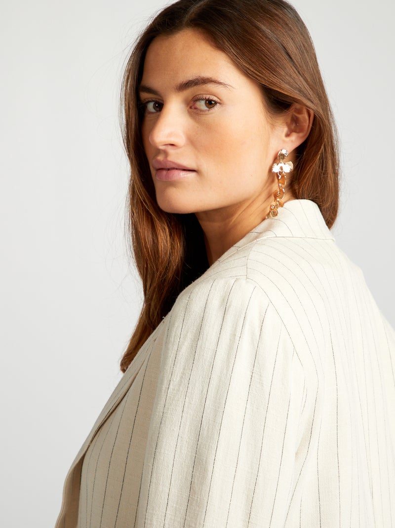 Veste tailleur Beige - Kiabi