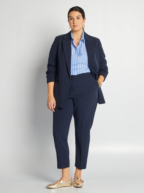 Blazer Bleu Roi Ensemble Costume Femme Bleu Pants Outfit Navy Blue