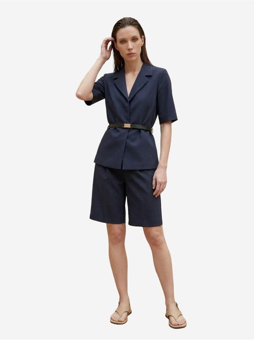 Veste tailleur ceinturée à col châle my fashion - Kiabi Veste tailleur ceinturée à col châle my fashion - Kiabi