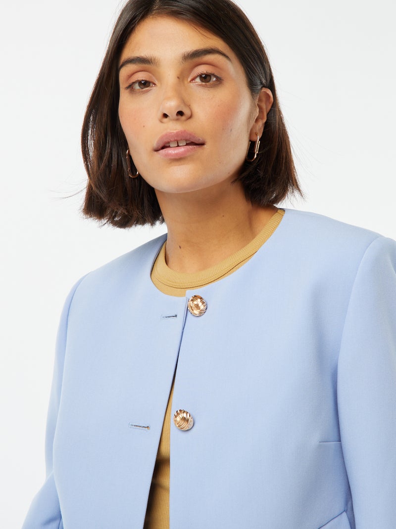 Veste Femme Violette Doublée - Made In Italy, Boutons Décoratifs, Taille Unique
