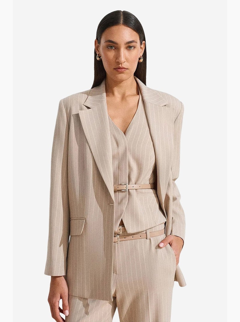 Veste tailleur femme dilvin Beige argile - Kiabi