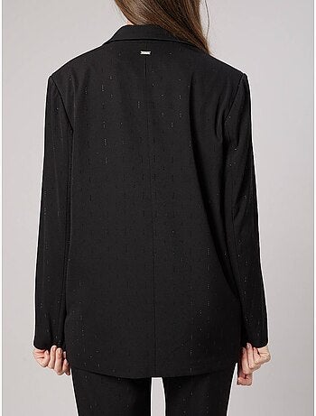 Veste tailleur femme droite à strass 'deeluxe'