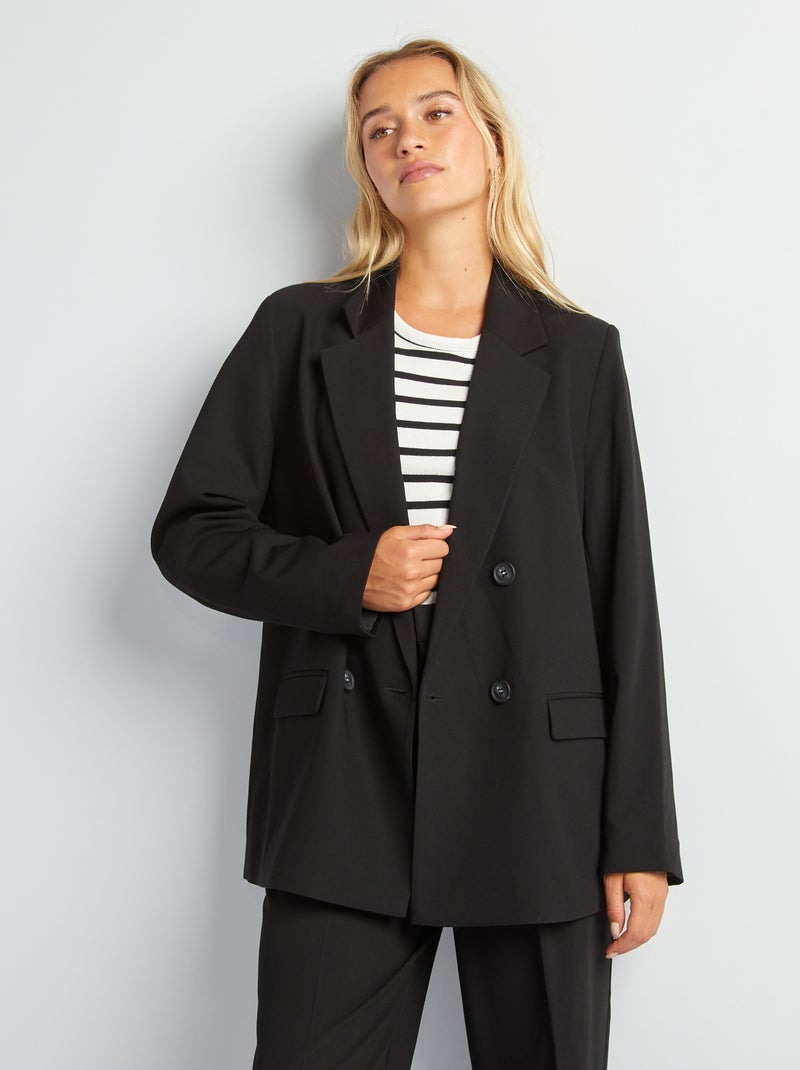 Veste tailleur large noir - Kiabi