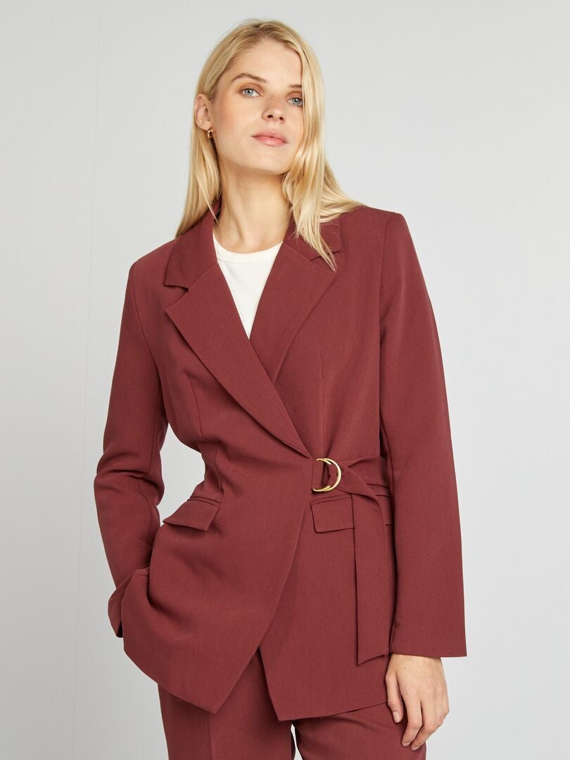 Veste tailleur longue sale