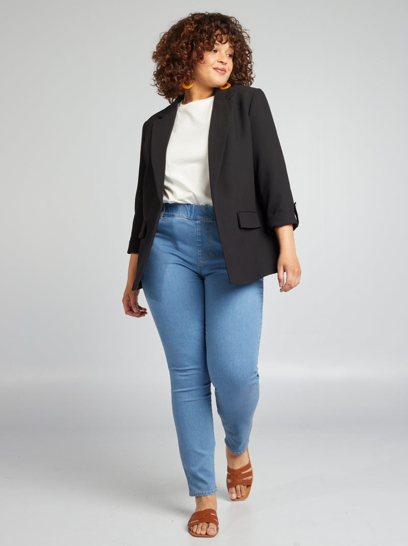 Veste tailleur mi-longue Noir - Kiabi