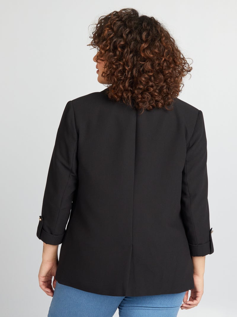 Veste tailleur mi-longue Noir - Kiabi