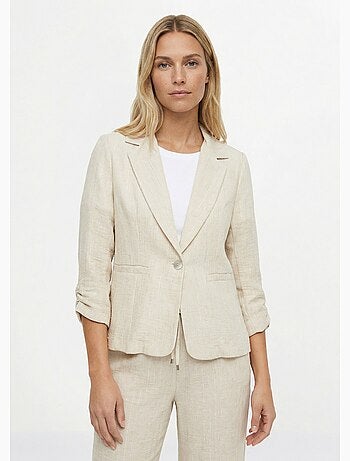 Veste tailleur rayée, aspect irrégulier - Afibel