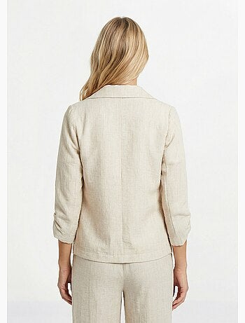 Veste tailleur rayée, aspect irrégulier - Afibel