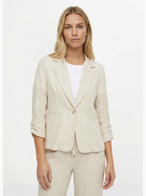 Veste tailleur rayée, aspect irrégulier - Afibel - Kiabi