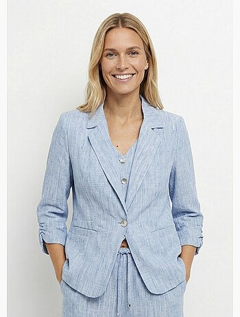 Veste tailleur rayée, aspect irrégulier - Afibel