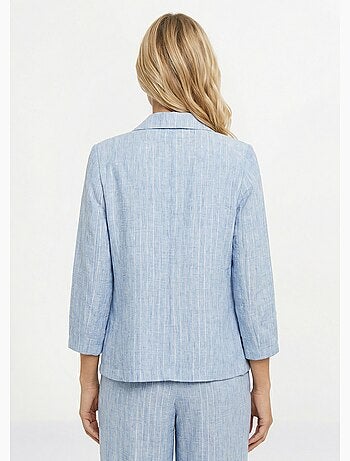 Veste tailleur rayée, aspect irrégulier - Afibel