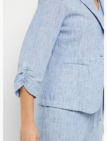 Veste tailleur rayée, aspect irrégulier - Afibel