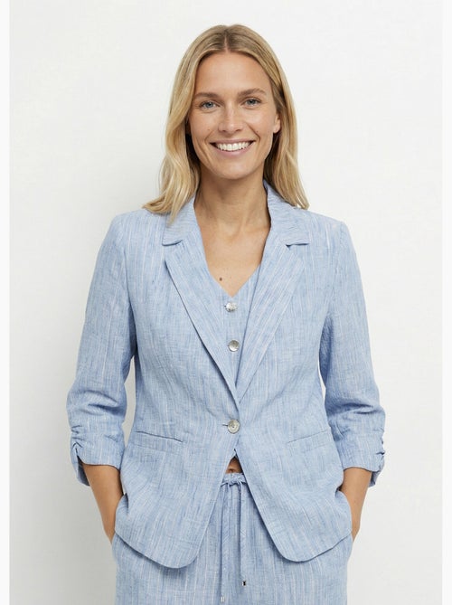 Veste tailleur rayée, aspect irrégulier - Afibel - Kiabi