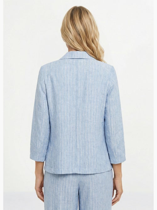 Veste tailleur rayée, aspect irrégulier - Afibel - Kiabi