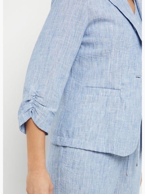 Veste tailleur rayée, aspect irrégulier - Afibel - Kiabi