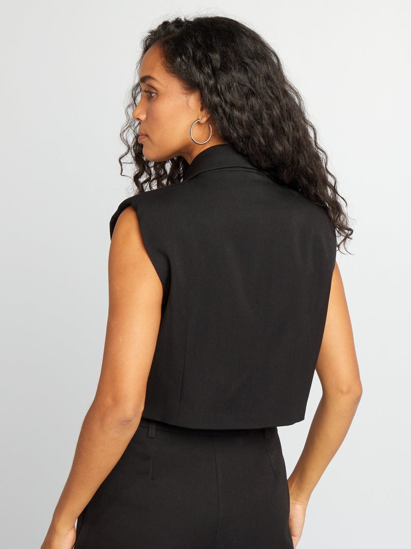 Veste tailleur sans manches Noir - Kiabi