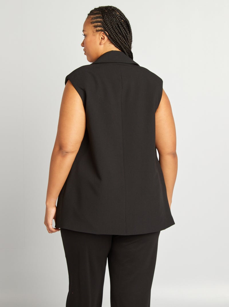 Veste tailleur sans manches noir - Kiabi