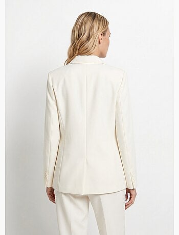 Veste tailleur unie fluide double boutonnage - Afibel