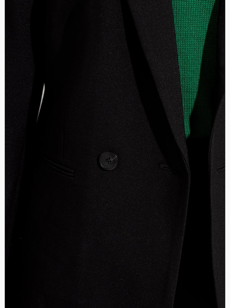 Veste tailleur unie fluide double boutonnage - Afibel Noir - Kiabi