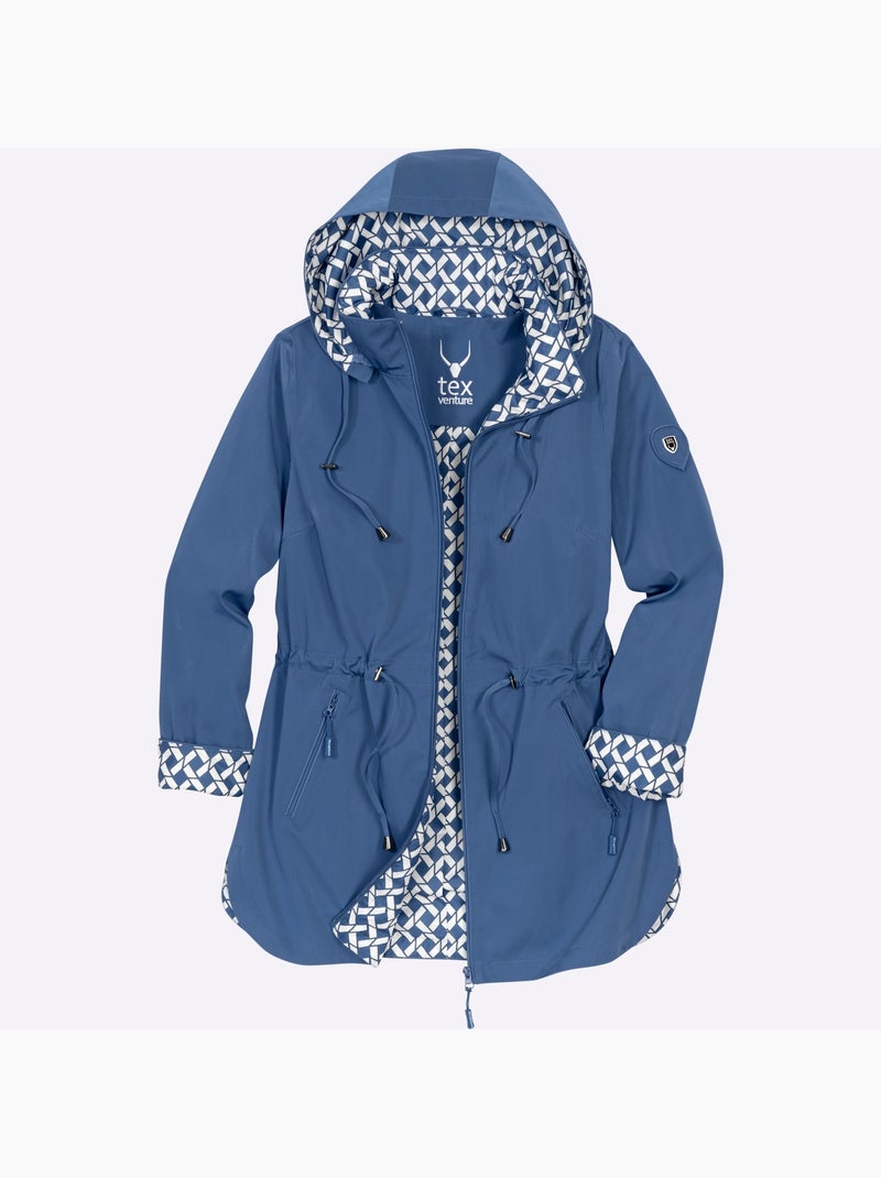 Veste Technique Capuche Amovible - Taille Courte - Witt Bleu jean - Kiabi