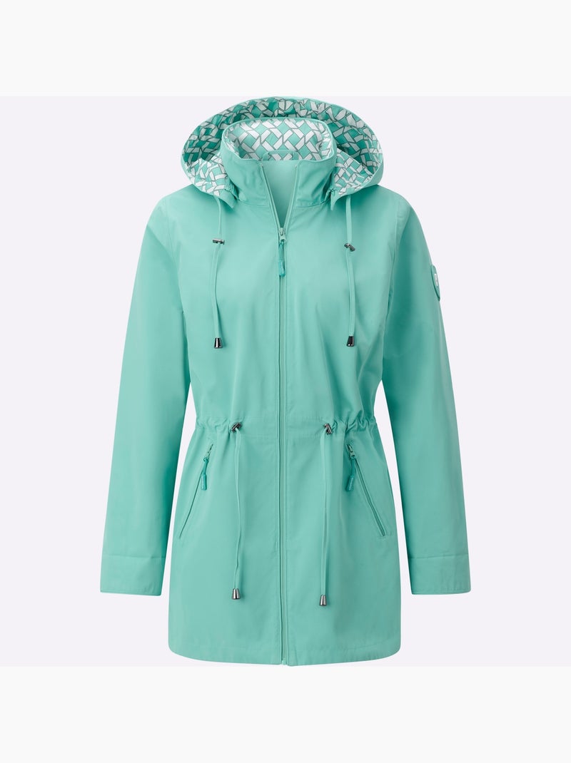 Veste Technique Capuche Amovible - Taille Standard - Witt Bleu Vert - Kiabi