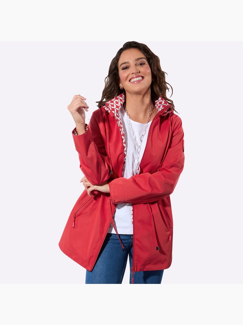 Veste Technique Capuche Amovible - Taille Standard - Witt Rouge - Kiabi