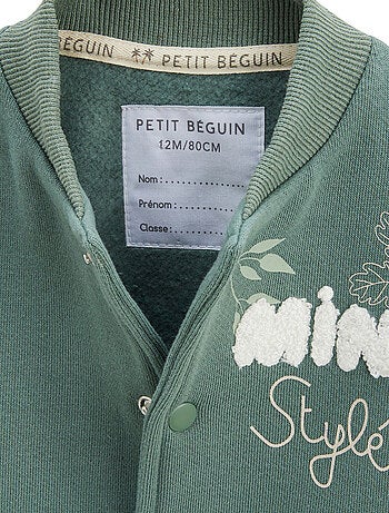 Veste teddy bébé en molleton Merlin