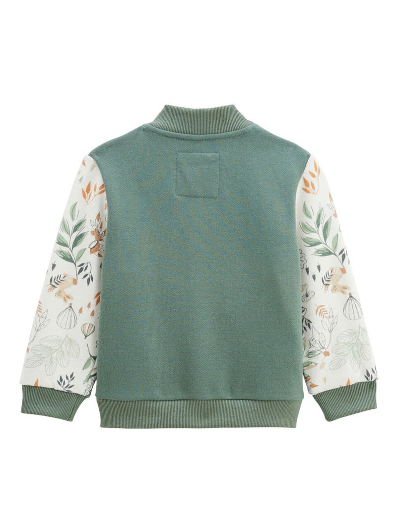 Veste teddy bébé en molleton Merlin Kaki - Kiabi