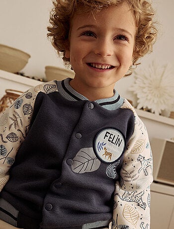 Veste teddy bébé en molleton ultra chaud Félintrépide