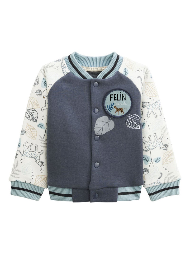 Veste teddy bébé en molleton ultra chaud Félintrépide Bleu - Kiabi