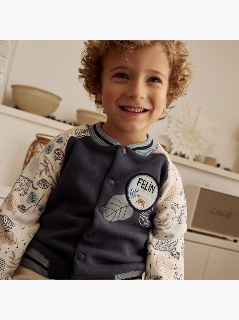 Veste teddy bébé en molleton ultra chaud Félintrépide Bleu - Kiabi