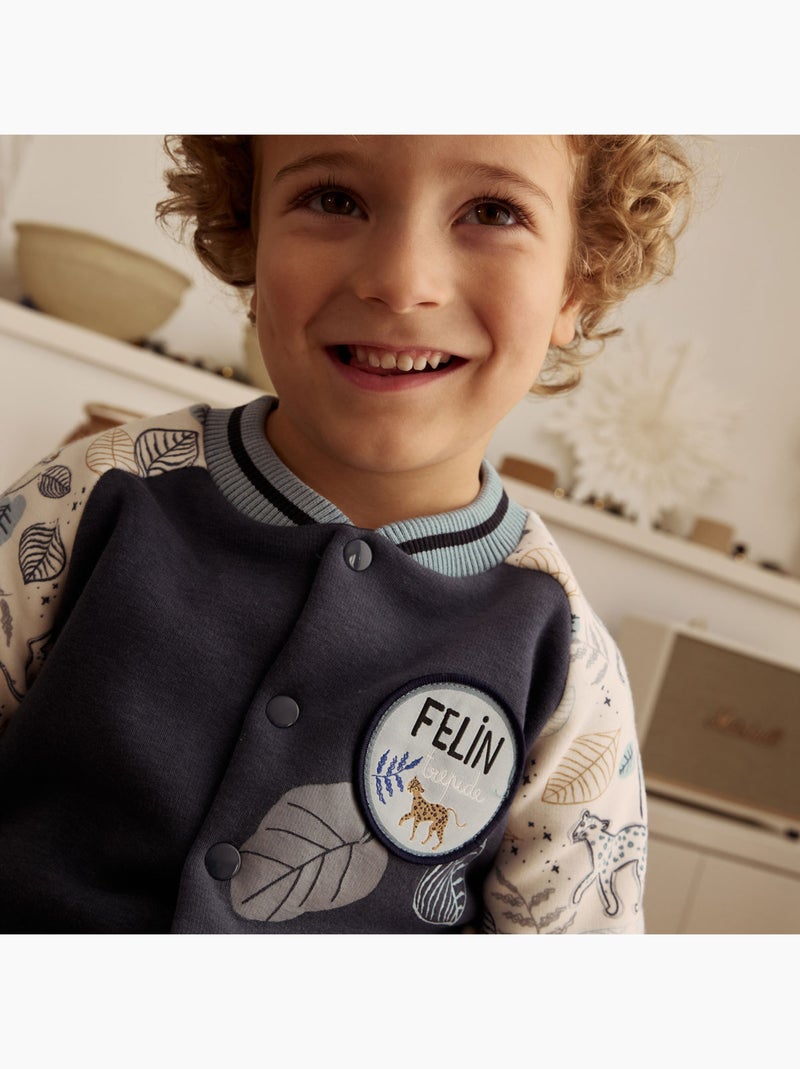 Veste teddy bébé en molleton ultra chaud Félintrépide Bleu - Kiabi