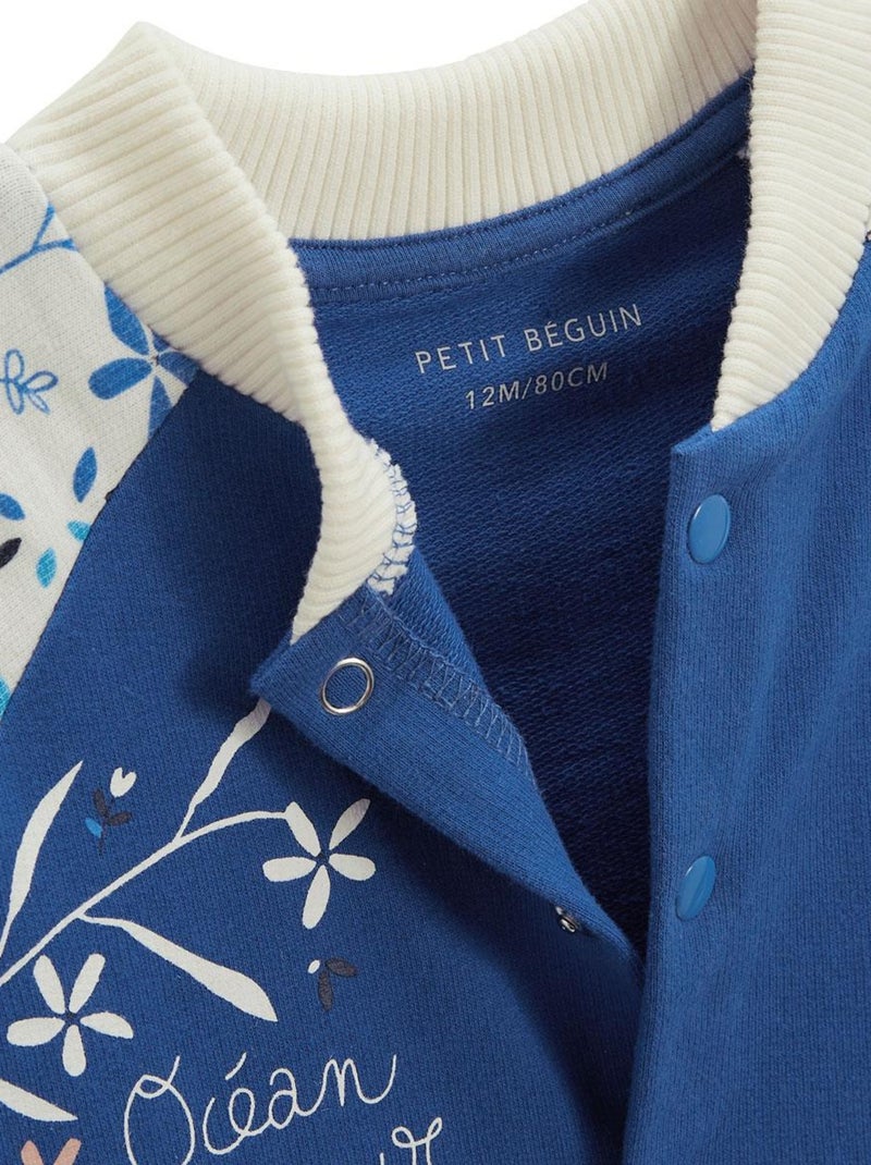 Veste teddy bébé Océan d'amour Bleu - Kiabi