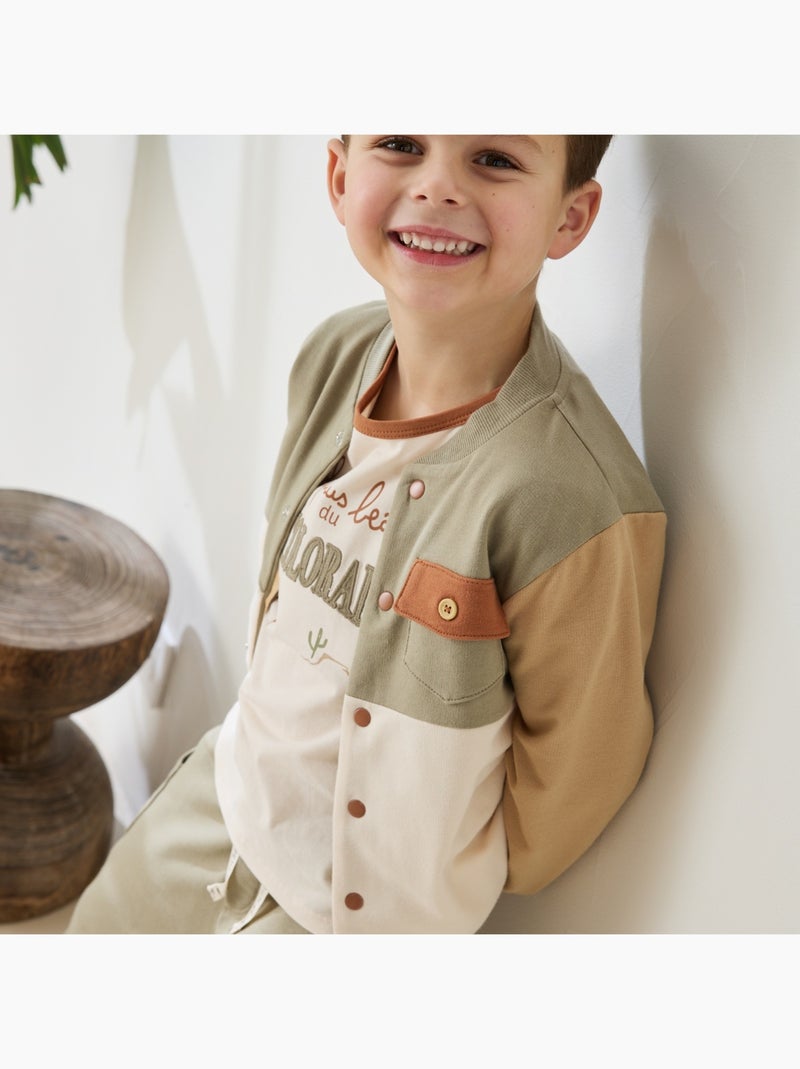 Veste teddy enfant Kansas City Kaki - Kiabi