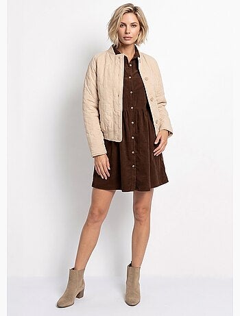 Veste teddy matelassée inspiration bohème - afibel