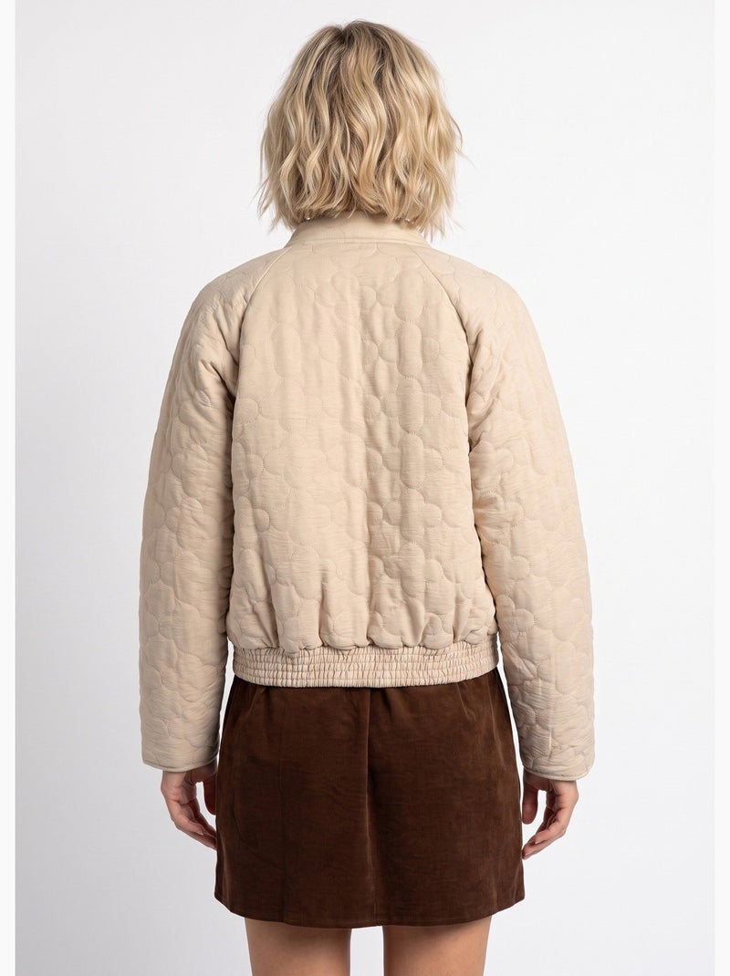 Veste teddy matelassée inspiration bohème - afibel Ecru - Kiabi