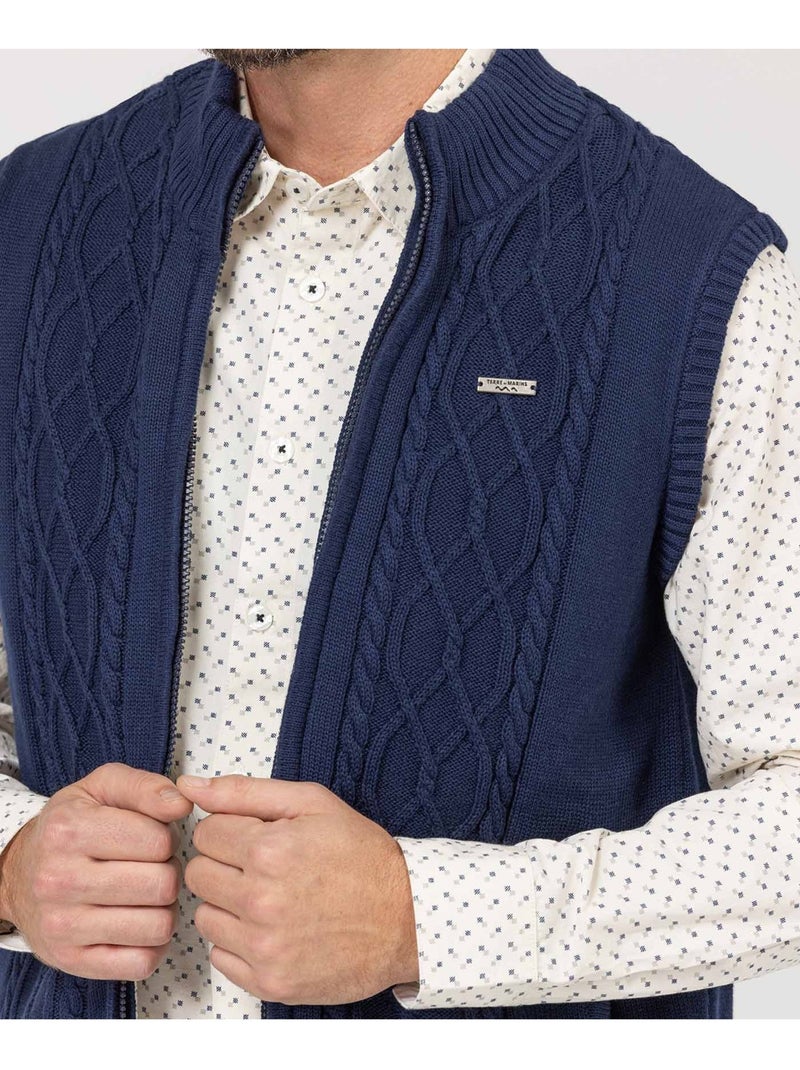 Veste tricot - terre de marins Bleu marine - Kiabi