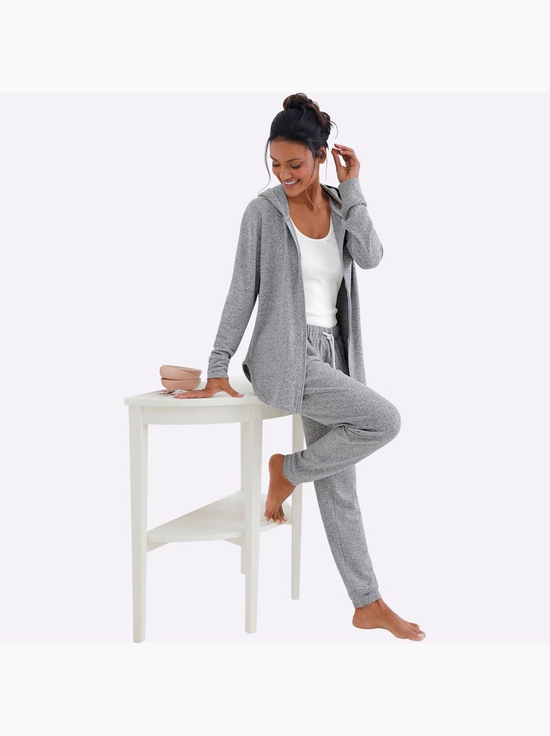Veste tricot fin très doux - taille standard - witt Gris clair - Kiabi