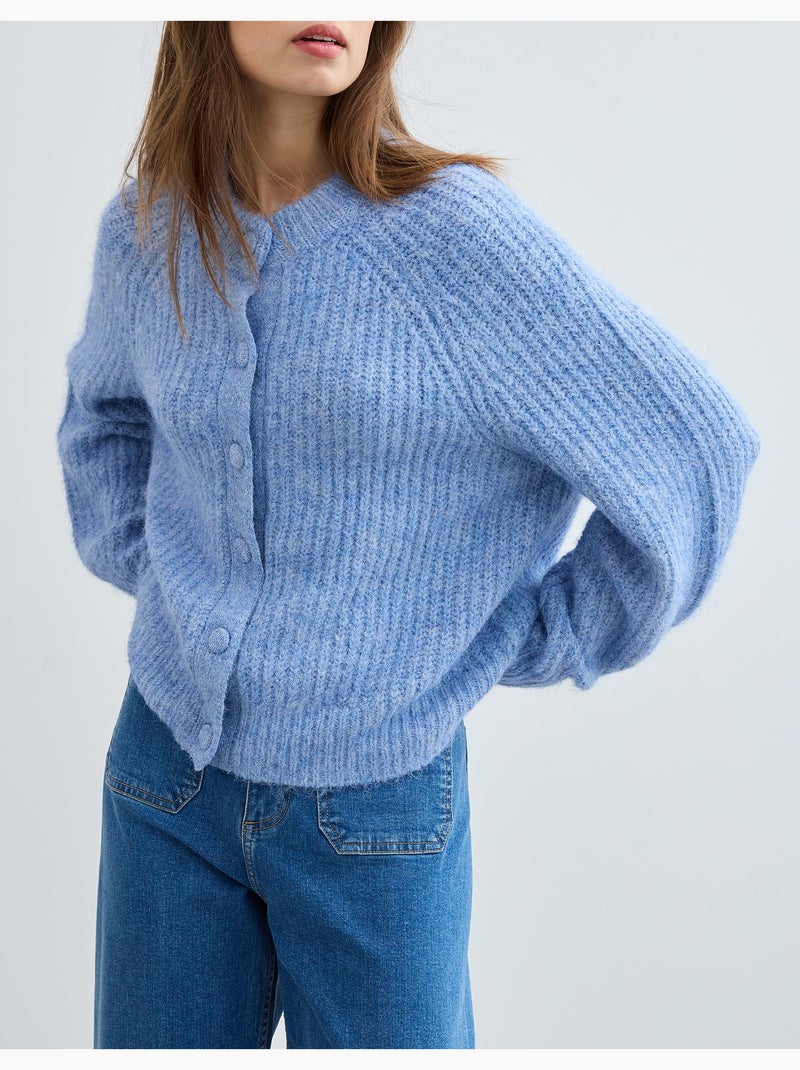 Veste tricotée, MO Fashion Bleu - Kiabi