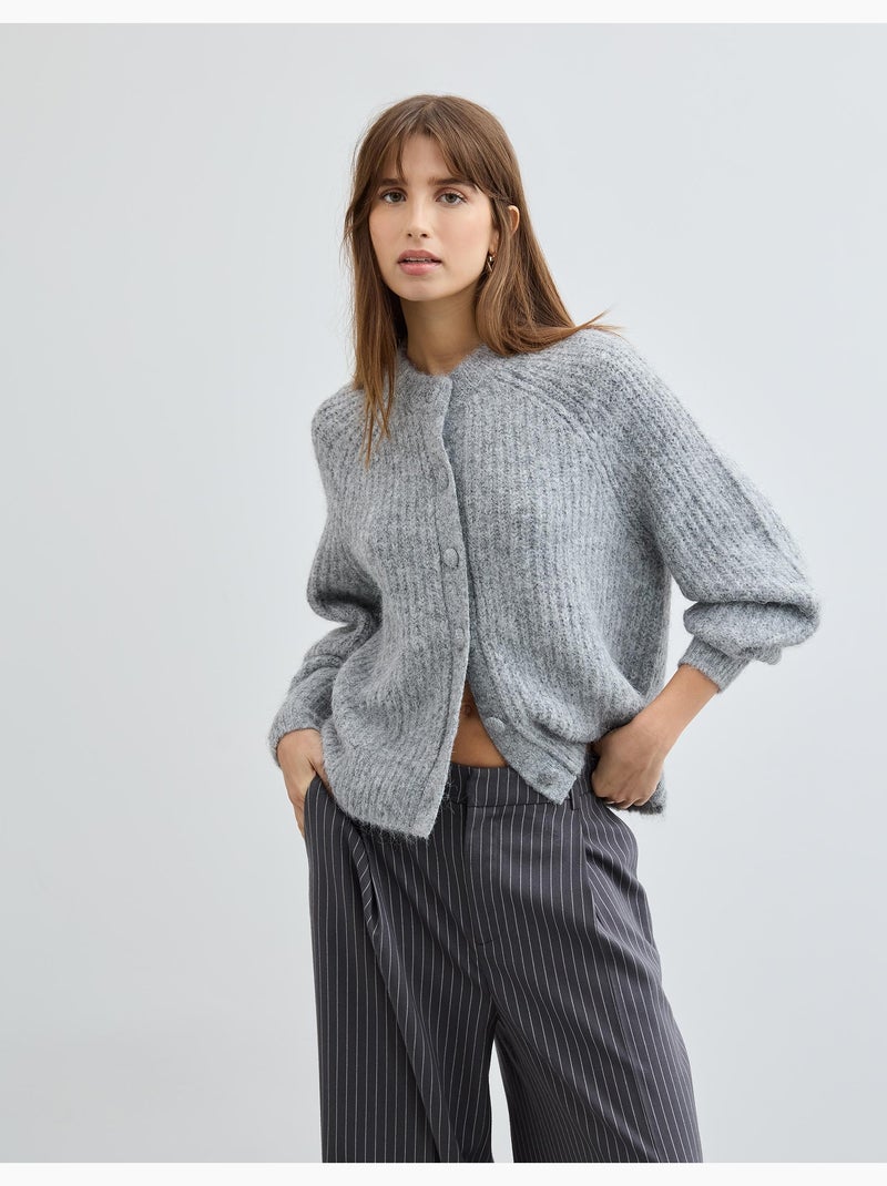 Veste tricotée, MO Fashion Gris - Kiabi