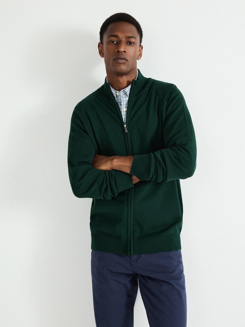 Veste tricotée MO Fashion Vert - Kiabi