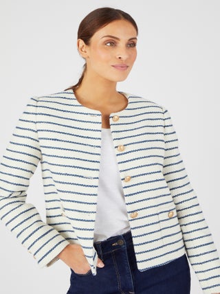 Veste tweed rayée - Damart