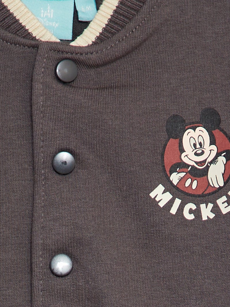 Veste type campus 'Mickey' Gris - Kiabi