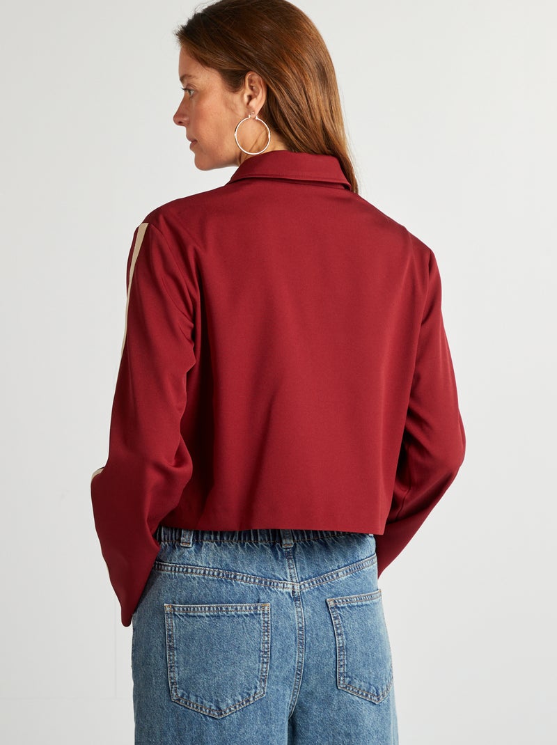 Veste type sport zippée Bordeaux - Kiabi